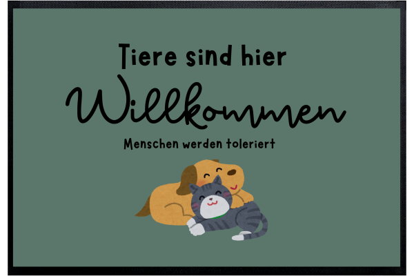 Fußmatte; Hunde sind Willkommen- Menschen toleriert