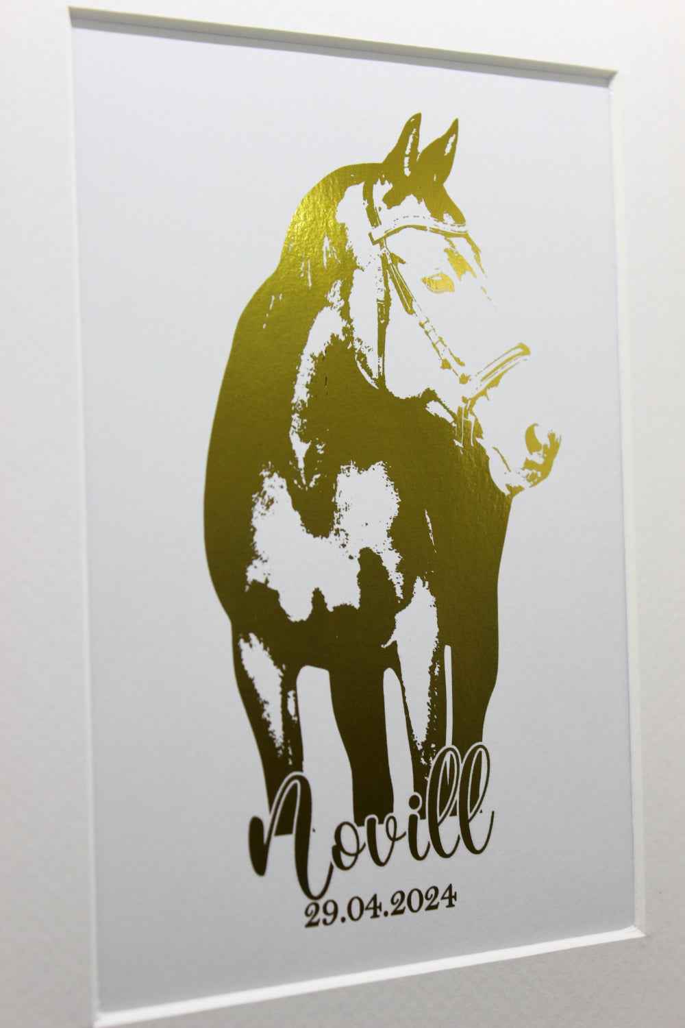 Personalisiertes "Gold Portrait" Pferd oder Hund Tierportrait