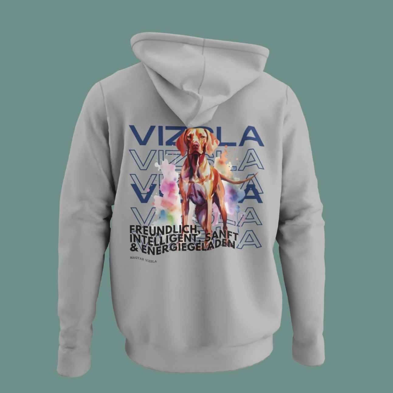 Hoodie mit Rasseportrait Magyar Vizsla, Unisex Kapuzenpulli
