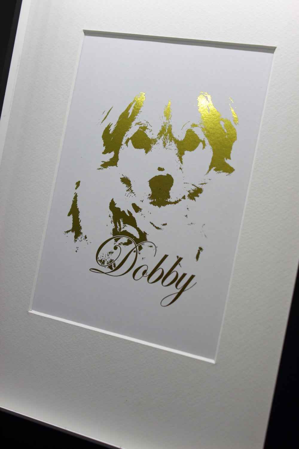 Personalisiertes "Gold Portrait" Pferd oder Hund Tierportrait