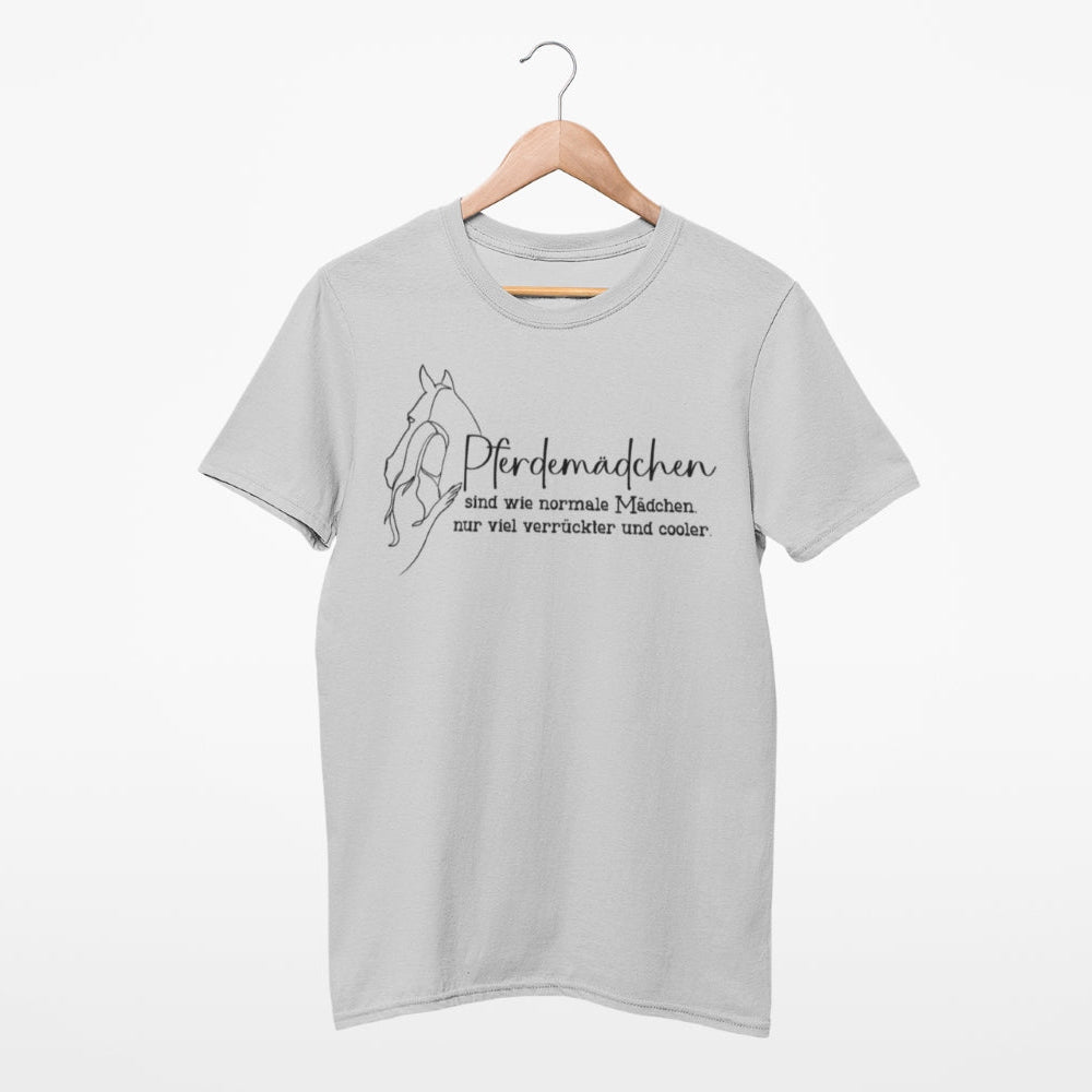 Pferdeshirt für Frauen, Pferdemädchen- sind wie normale Mädchen, nur viel verrückter und cooler. Pferdeshirt, Reitershirt, Reitershirt für Frauen.