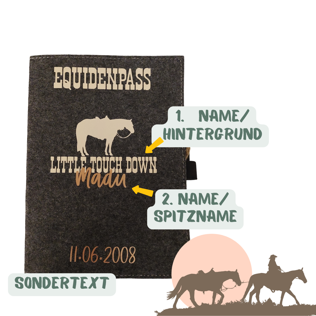 Pferdepass Mappe Westernpferd "personalisiert"