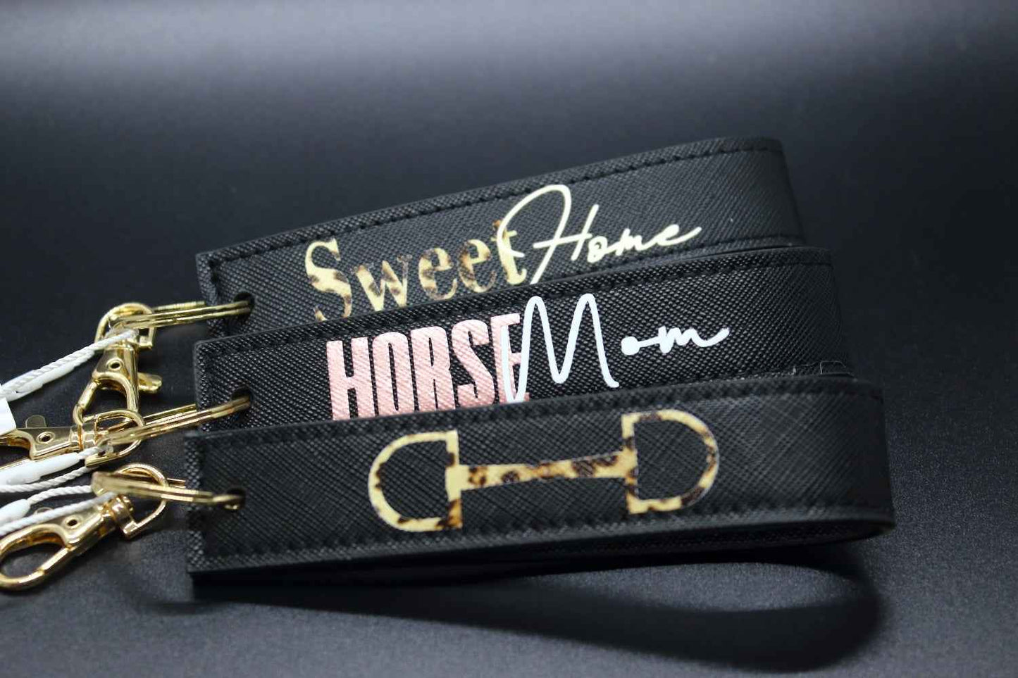Schlüsselanhänger, schwarz Pferde- Motive