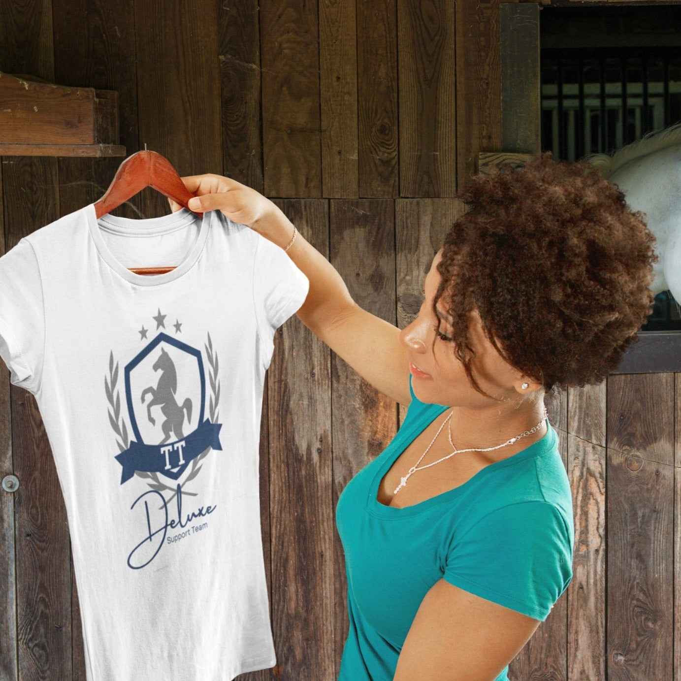 Damen Shirt TT Deluxe, Turnier Trottel Shirt für Turnierbegleitungen