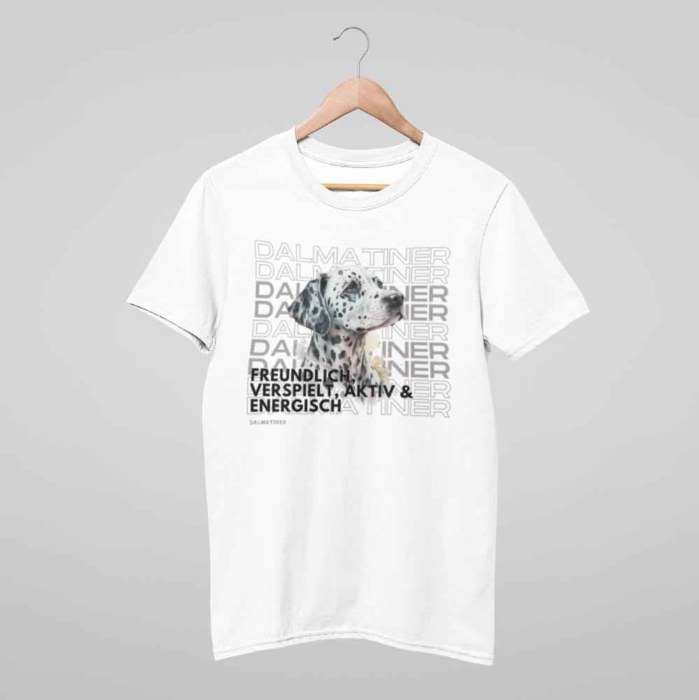 Dalmatiner Motiv T-Shirt, Rasseportrait;