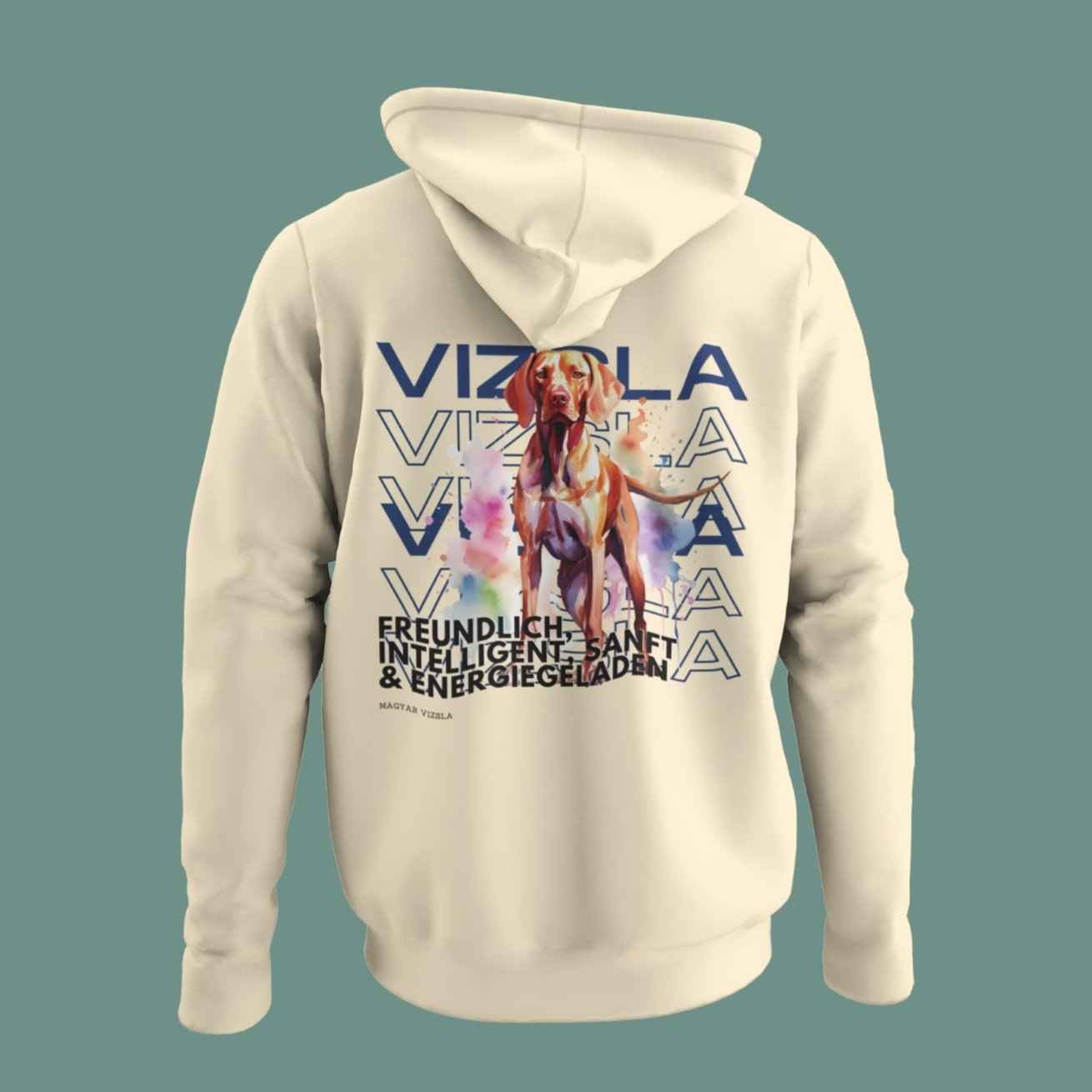 Hoodie mit Rasseportrait Magyar Vizsla, Unisex Kapuzenpulli