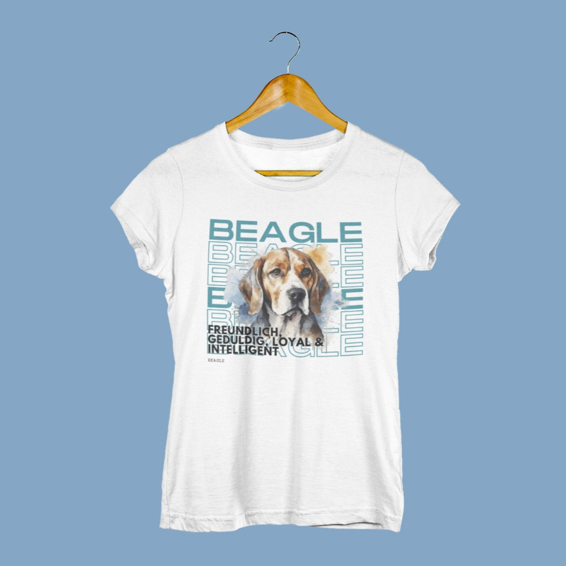Damenshirt Beagle Hundemotiv "Rasseportrait" Beagle T-Shirt