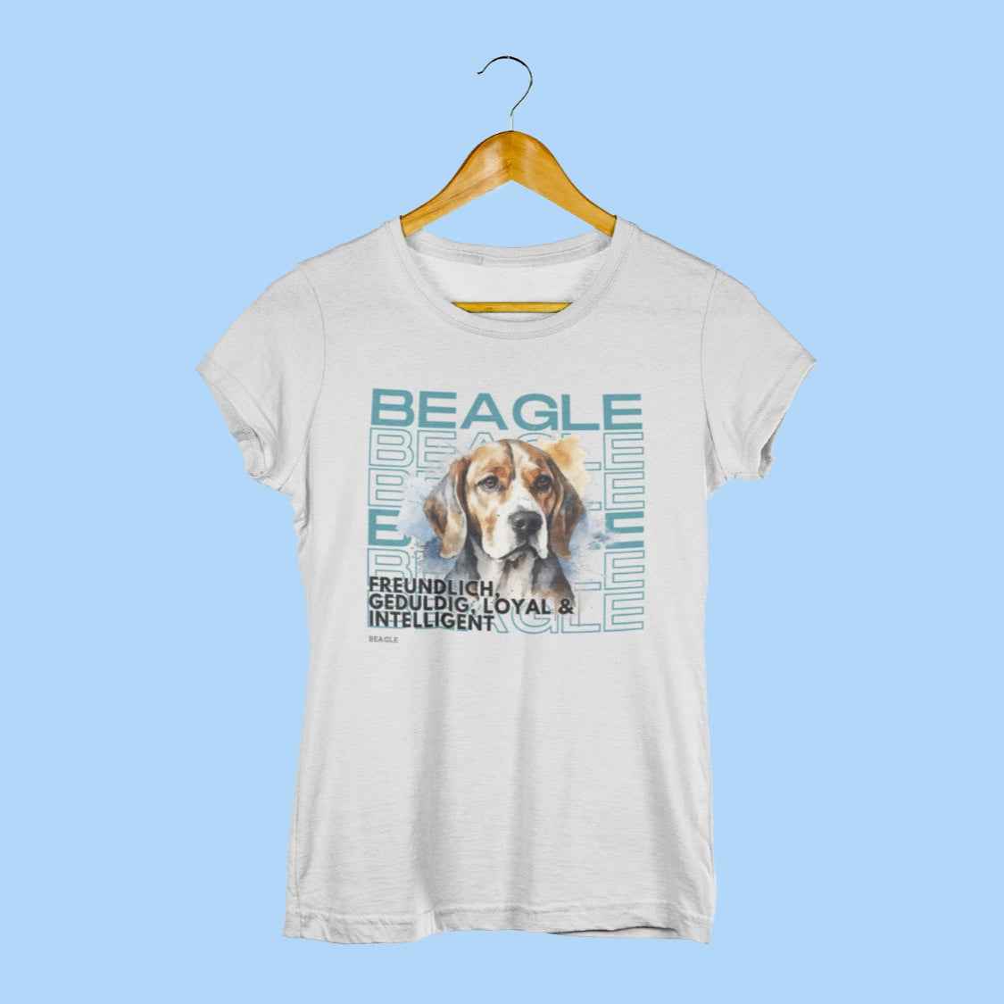Damenshirt Beagle Hundemotiv "Rasseportrait" Beagle T-Shirt