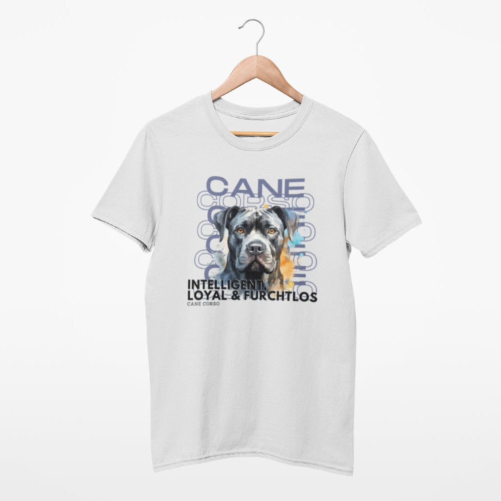 Unisex Shirt Hundemotiv Cane Corso, hellgrau