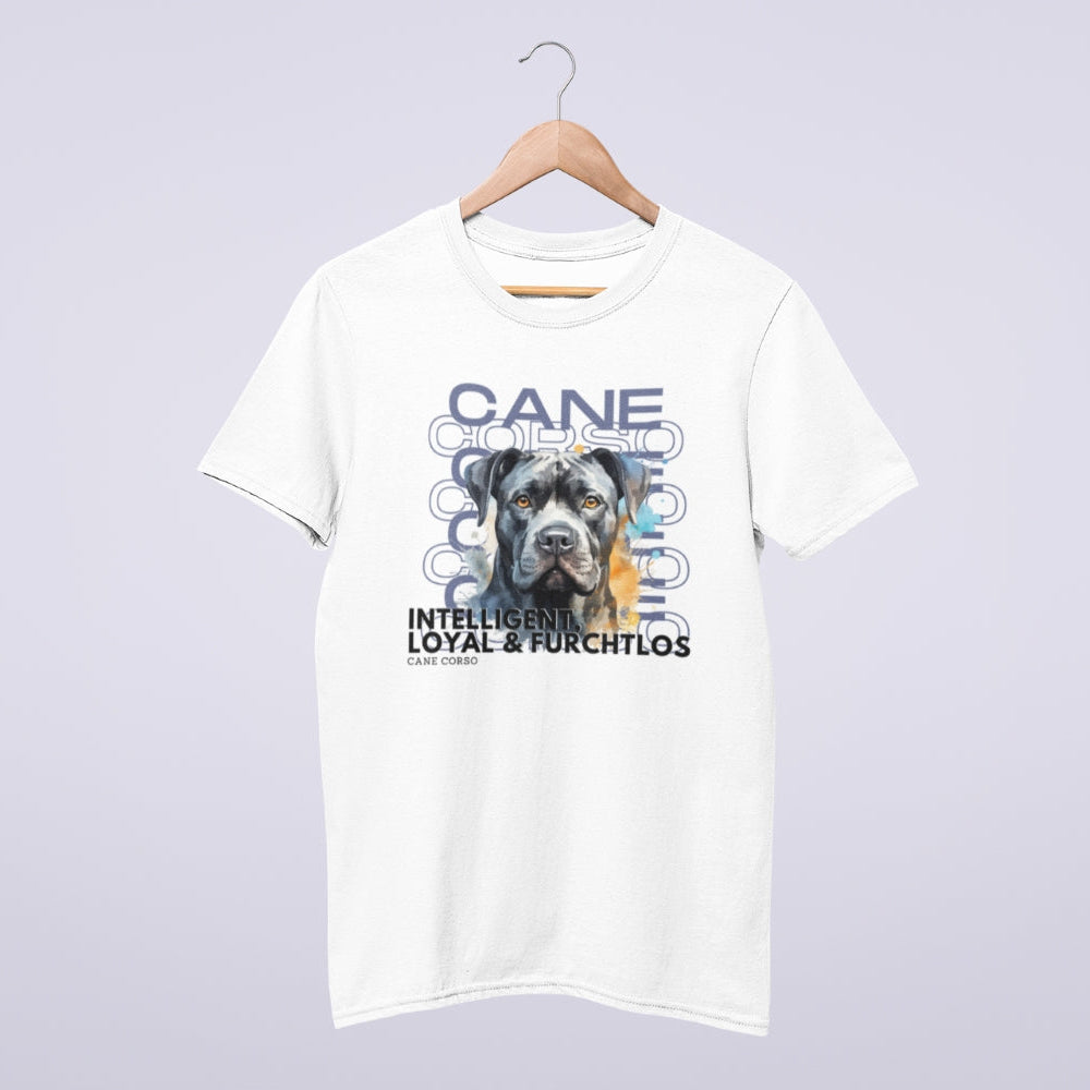 Unisex Shirt Hundemotiv Cane Corso, weiss