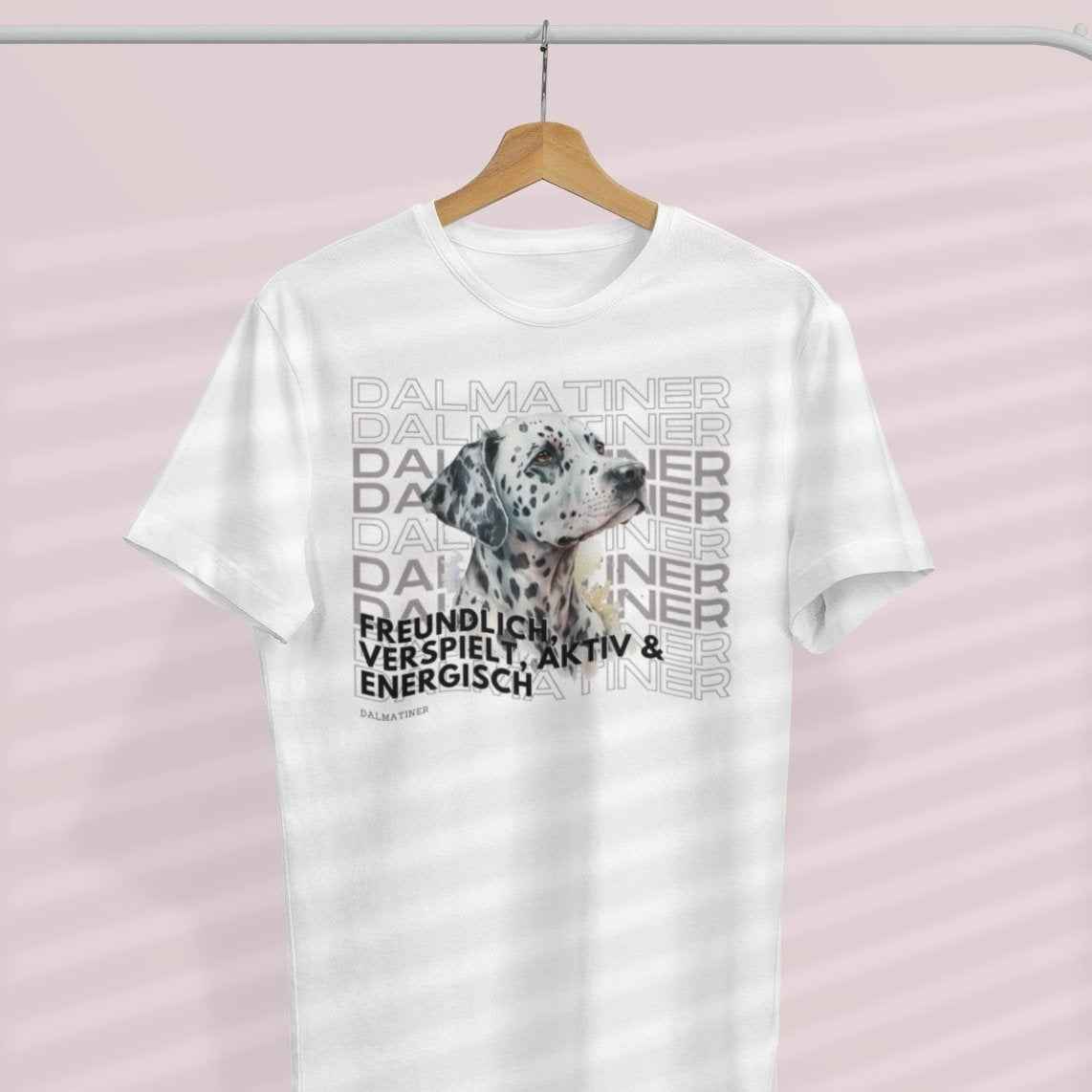 Dalmatiner Motiv T-Shirt, Rasseportrait;