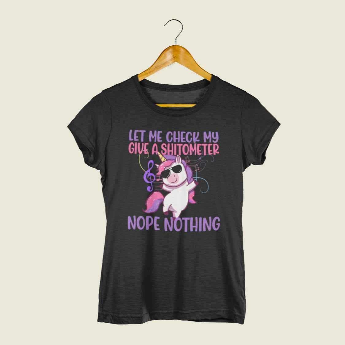 Lustiges Einhorn Shirt für Damen "let me check my Shitometer"