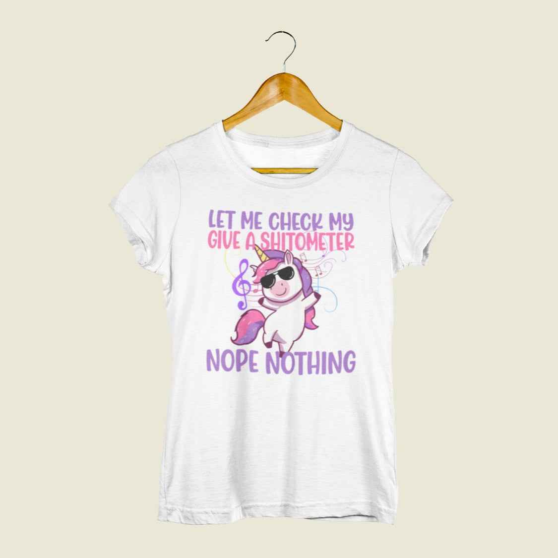 Lustiges Einhorn Shirt für Damen "let me check my Shitometer"