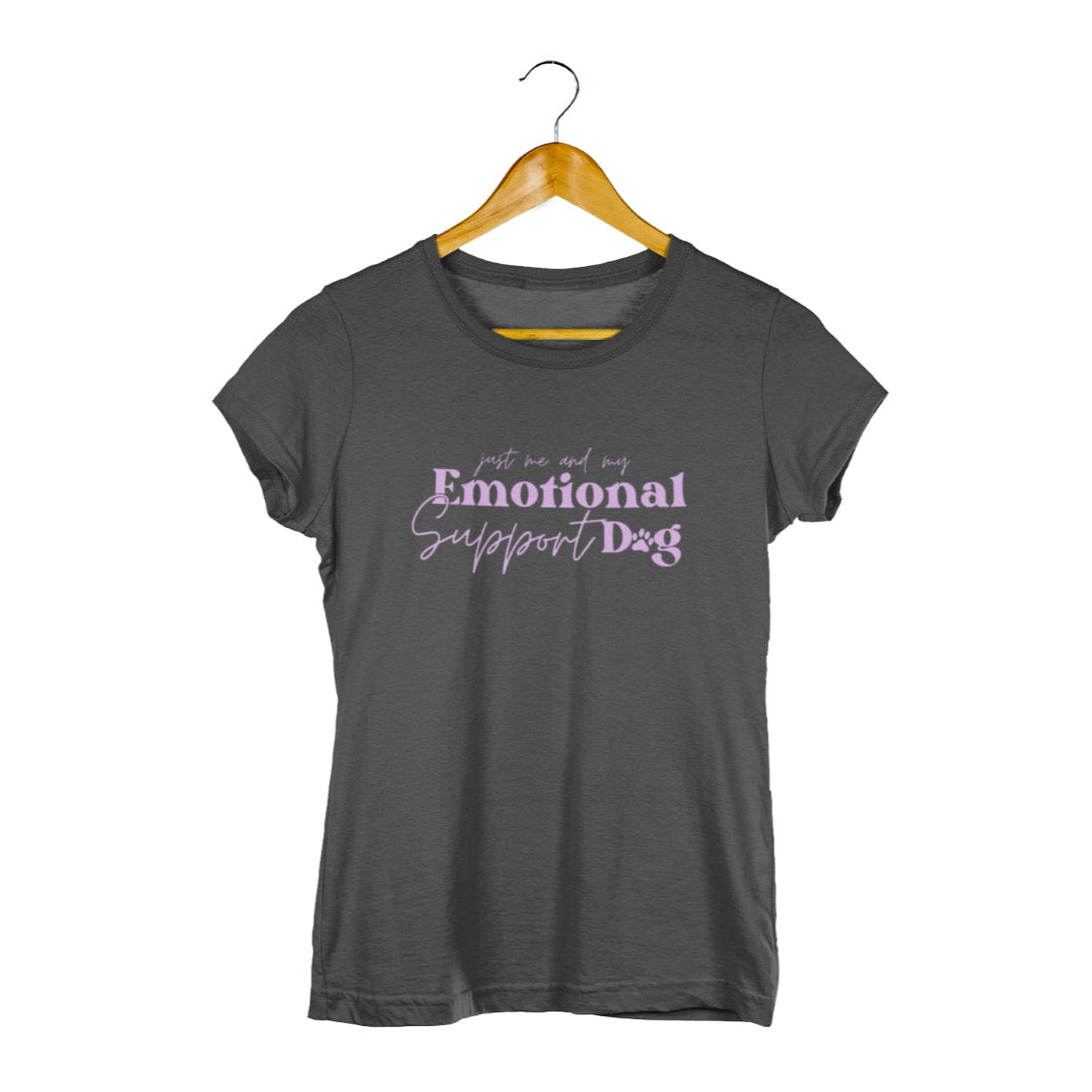 Damen T-Shirt „Just Me and My Emotional Support Dog“