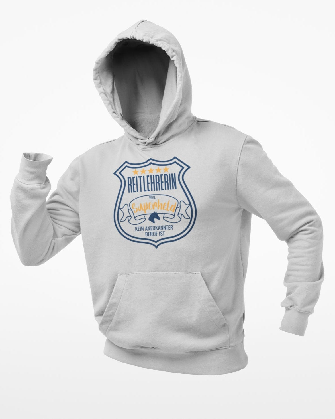 reitlehrerin hoodie zum verschenken, für deine lieblingsreitlehrerin. hochwertiger hoodie aus 80% Baumwolle und 20% Polyester