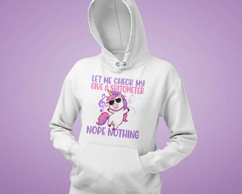 Einhorn Hoodie, lustiges Einhorn-Motiv "Shitometer"