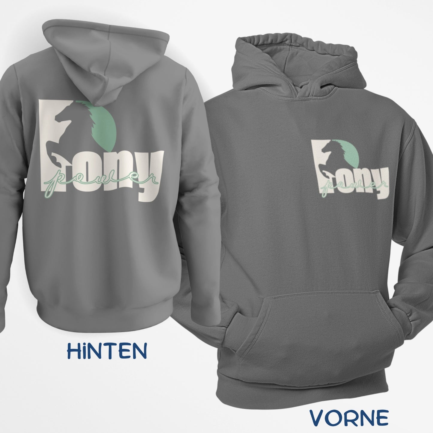 Hoodie "Power Pony" für Ponyreiter