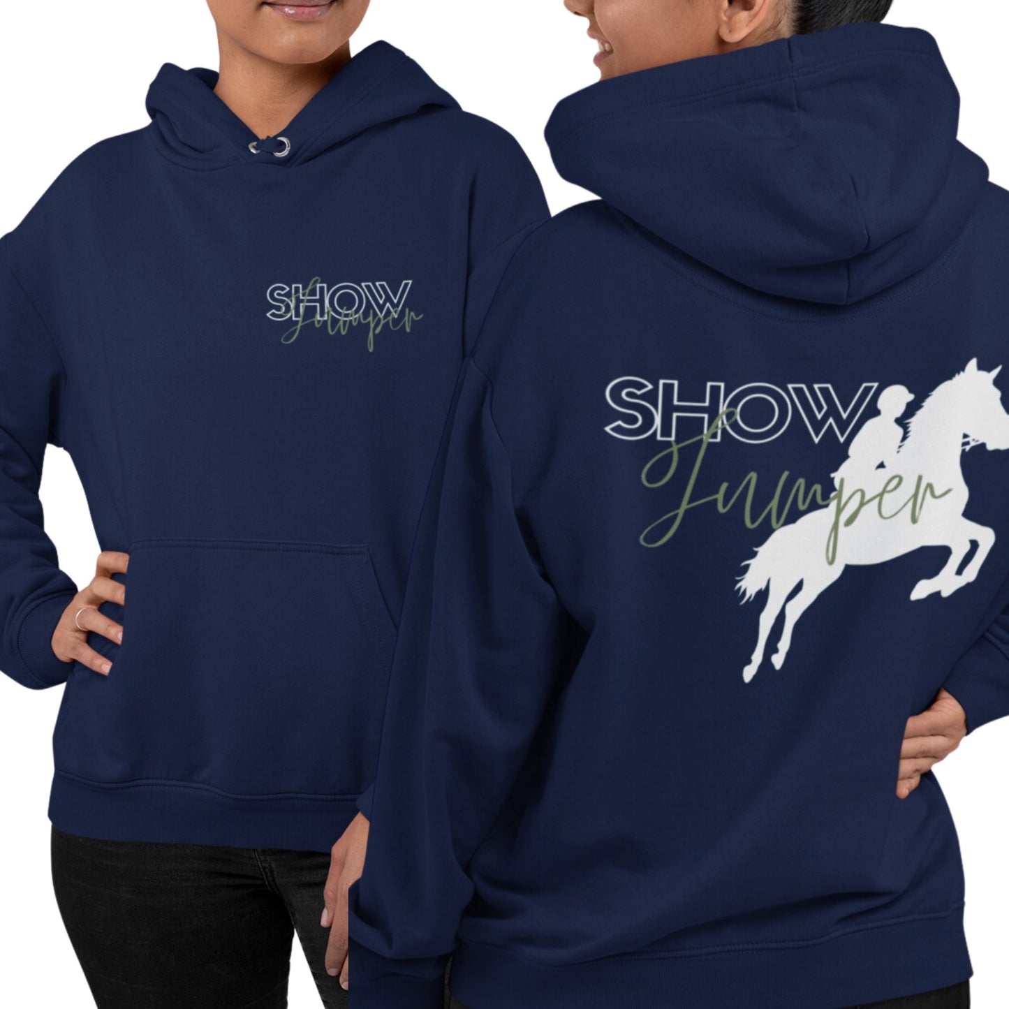 Hoodie für Springreiter/innen Aufdruck 'Showjumper'
Dein neuer Stallpulli für Ausritte, die nächste Reitstunde aber auch deine Freizeit, weil dieser Hoodie echt schick ist