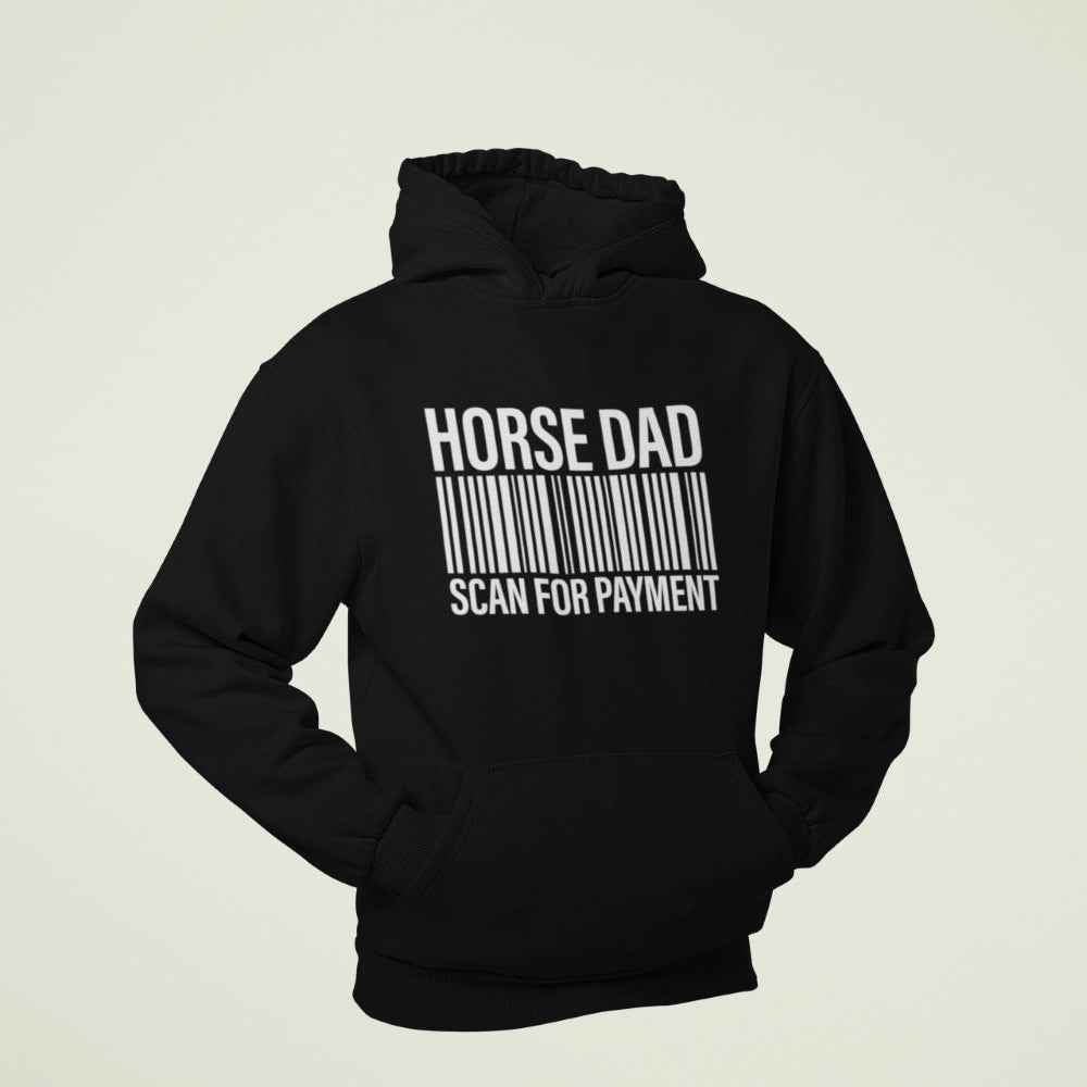 Hoodie "Horse Dad" Scan for Payment, lustiger Hoodie Pferdepapa
