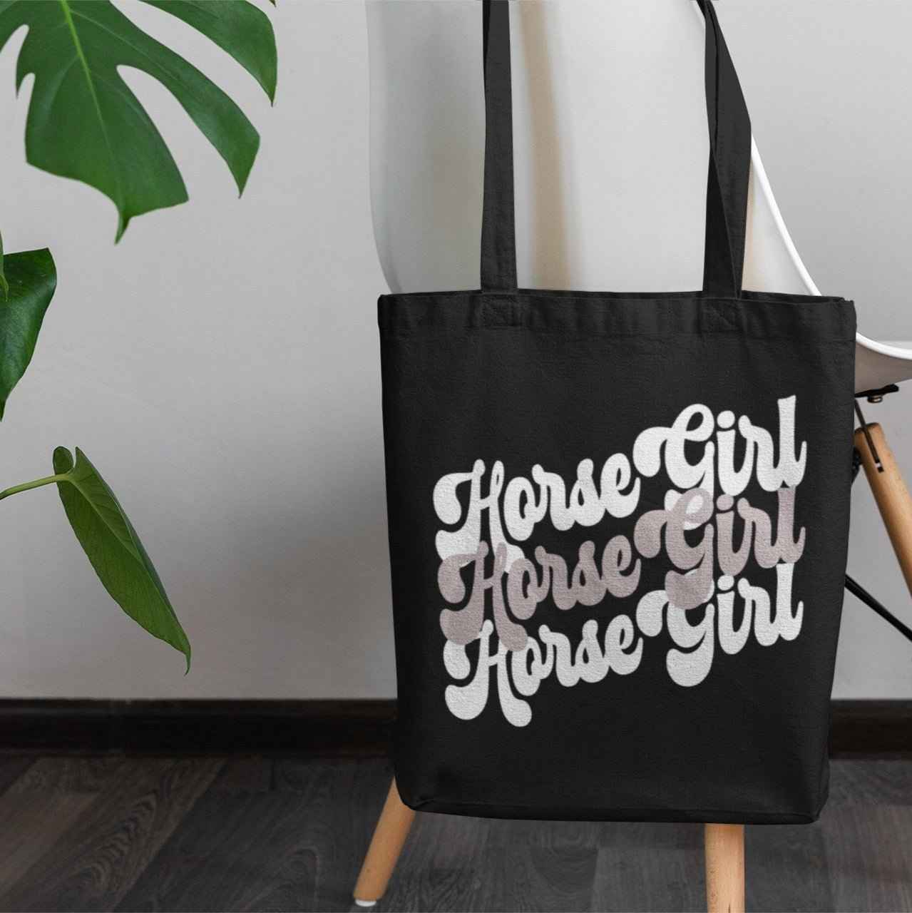 Stoffbeutel "Horse Girl" Retro/ Vintage Pferdermotiv