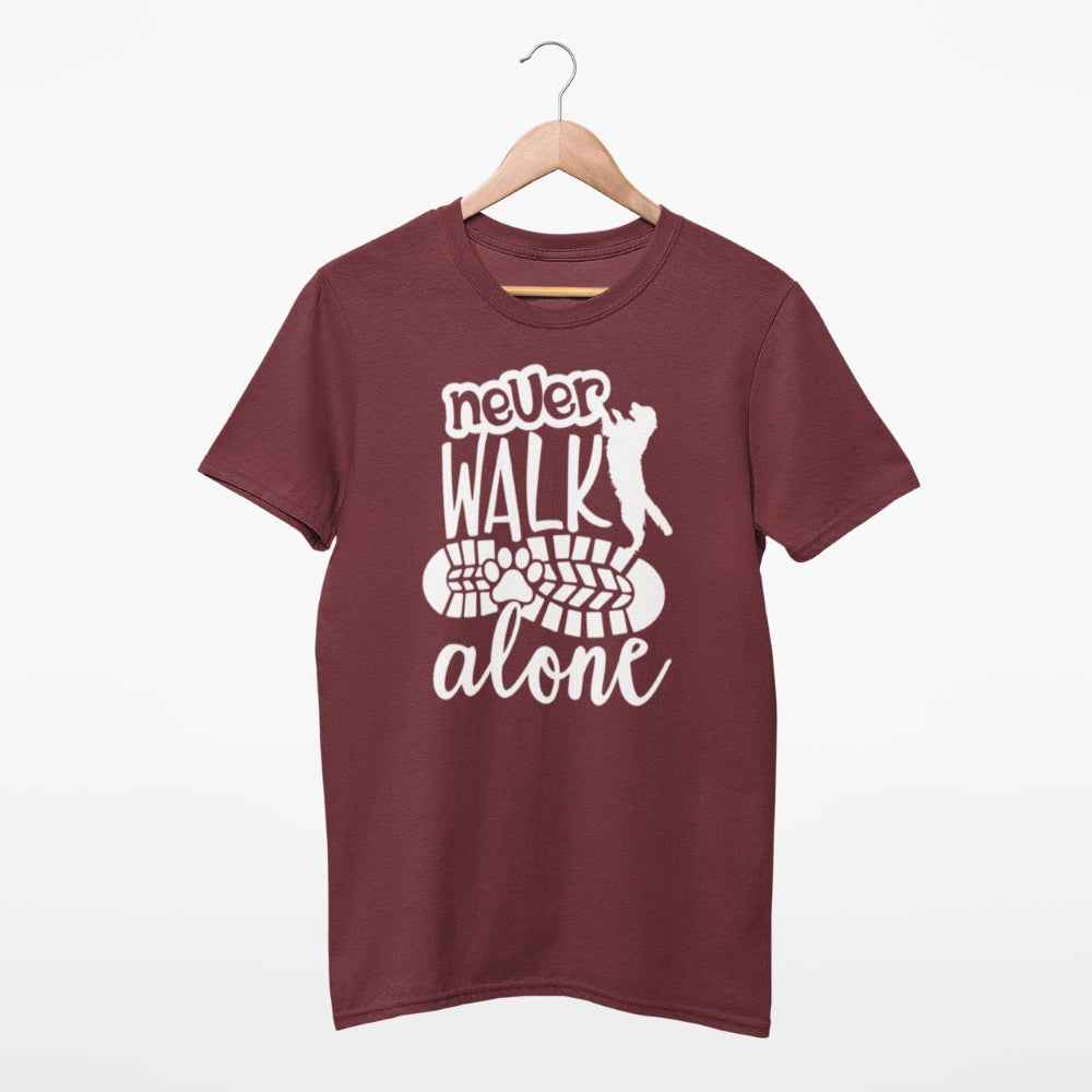 "Never walk alone" Unisex T-Shirt, Frauchen & Herrchen