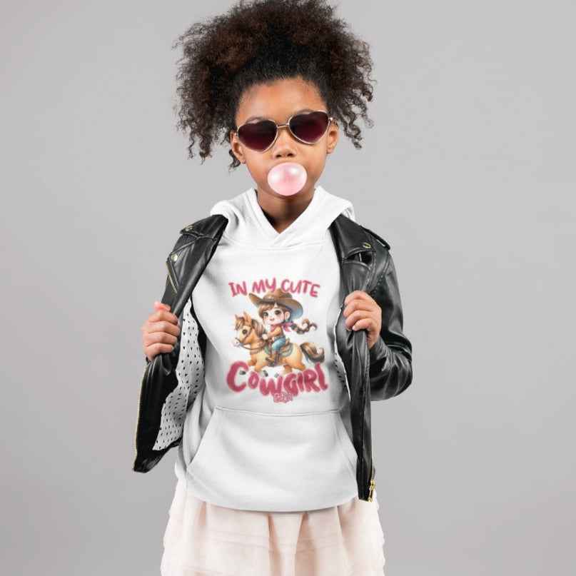 Kinder Hoodie "in my cute Cowgirl Era" Mädchen Pullover Pferde