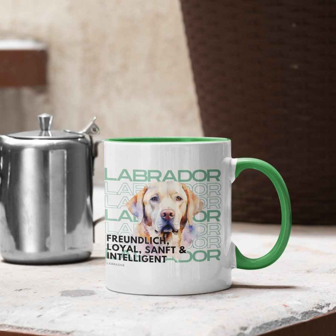 Keramiktasse Hundemotiv "Labrador" im Aquarell Stil