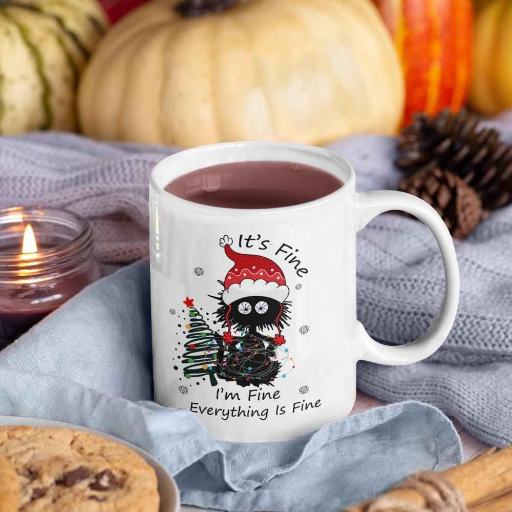 Lustige Weihnachtstasse, Katzenmotive