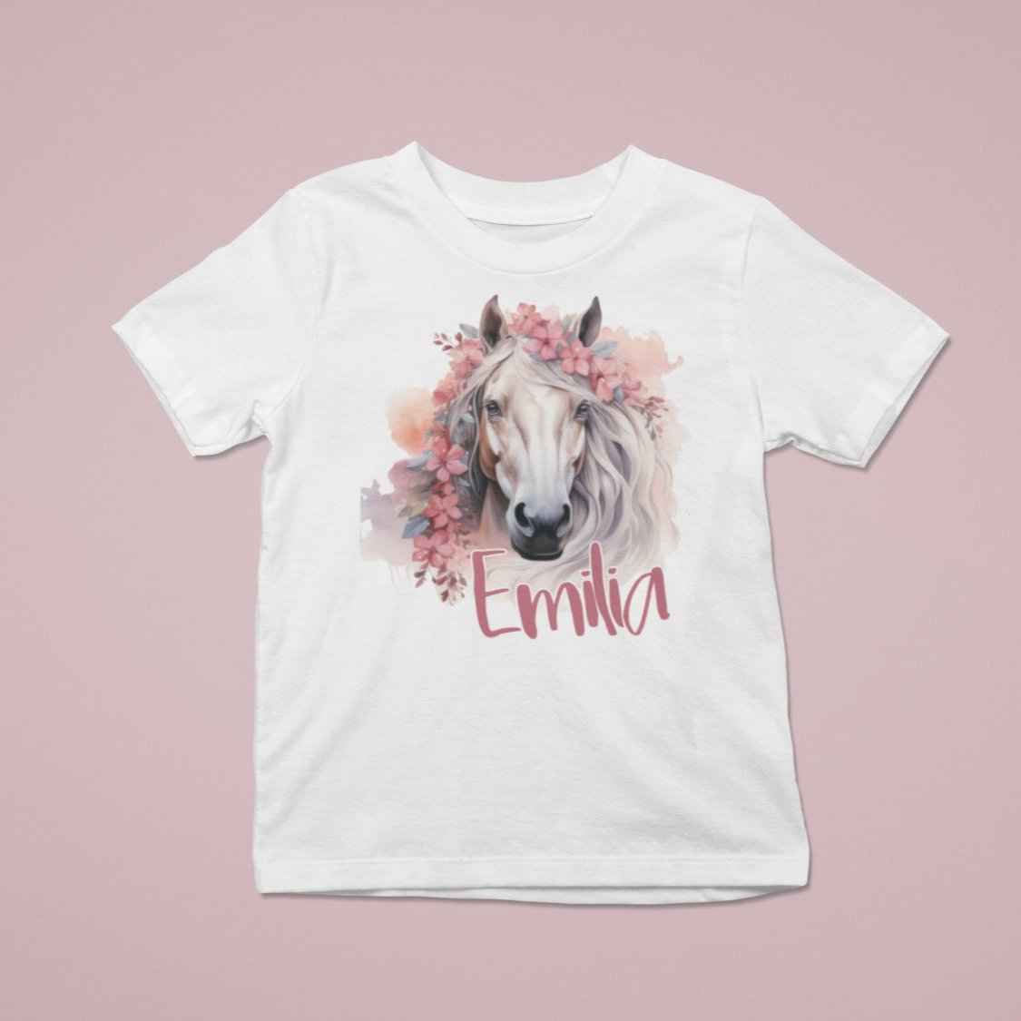 Pferdeshirt für Mädchen, Kindershirt mit Pferdemotiv, *personalisiert