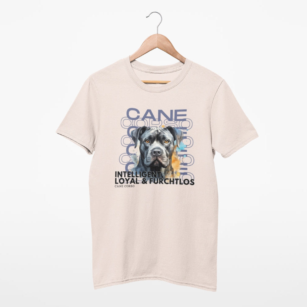 Unisex Shirt Hundemotiv Cane Corso, hellgrau