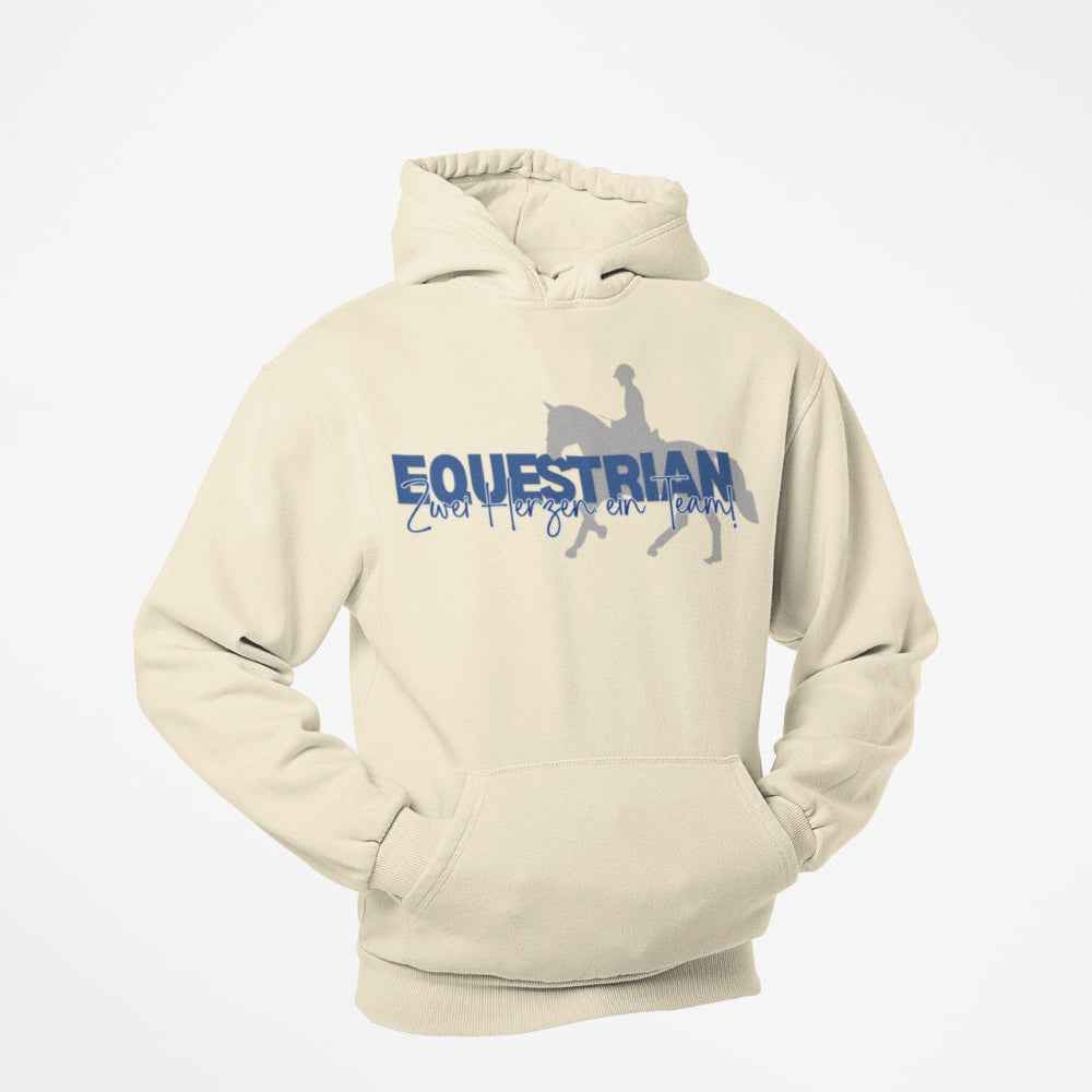 Equestrian Unisex Hoodie "Zwei Herzen, ein Team"