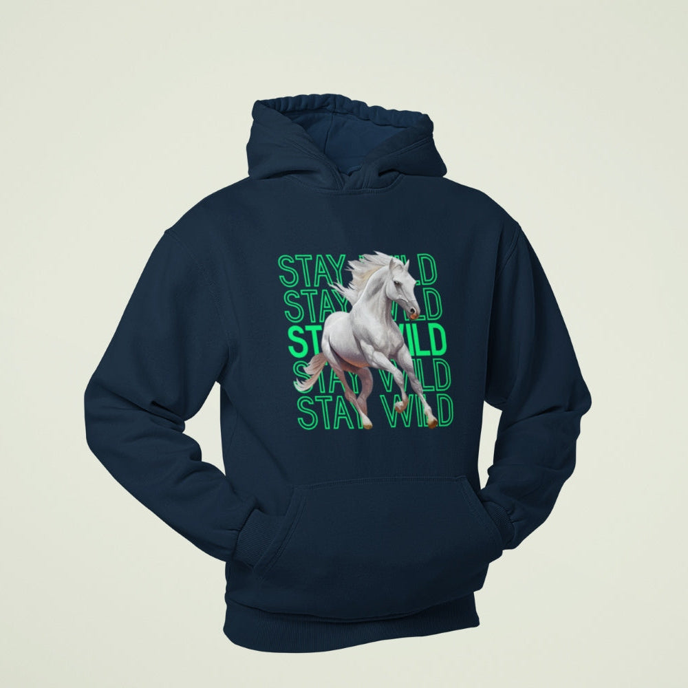 Unisex Hoodie "stay wild" Pferdedesign