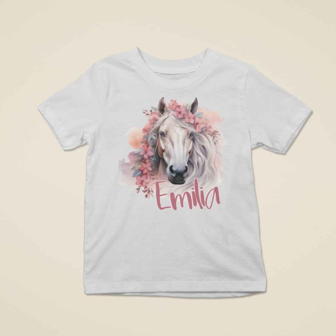 Pferdeshirt für Mädchen, Kindershirt mit Pferdemotiv, *personalisiert