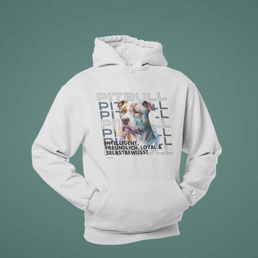 Pitbull Hoodie, Rasseportrait Pitbull-Motiv