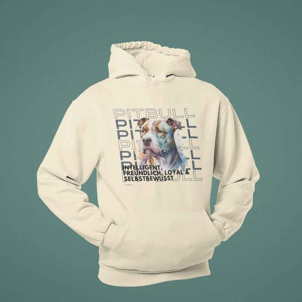 Pitbull Hoodie, Rasseportrait Pitbull-Motiv