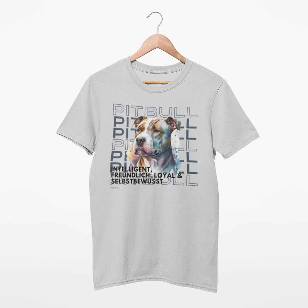 Pitbull Rasseportrait, Unisex T-Shirt