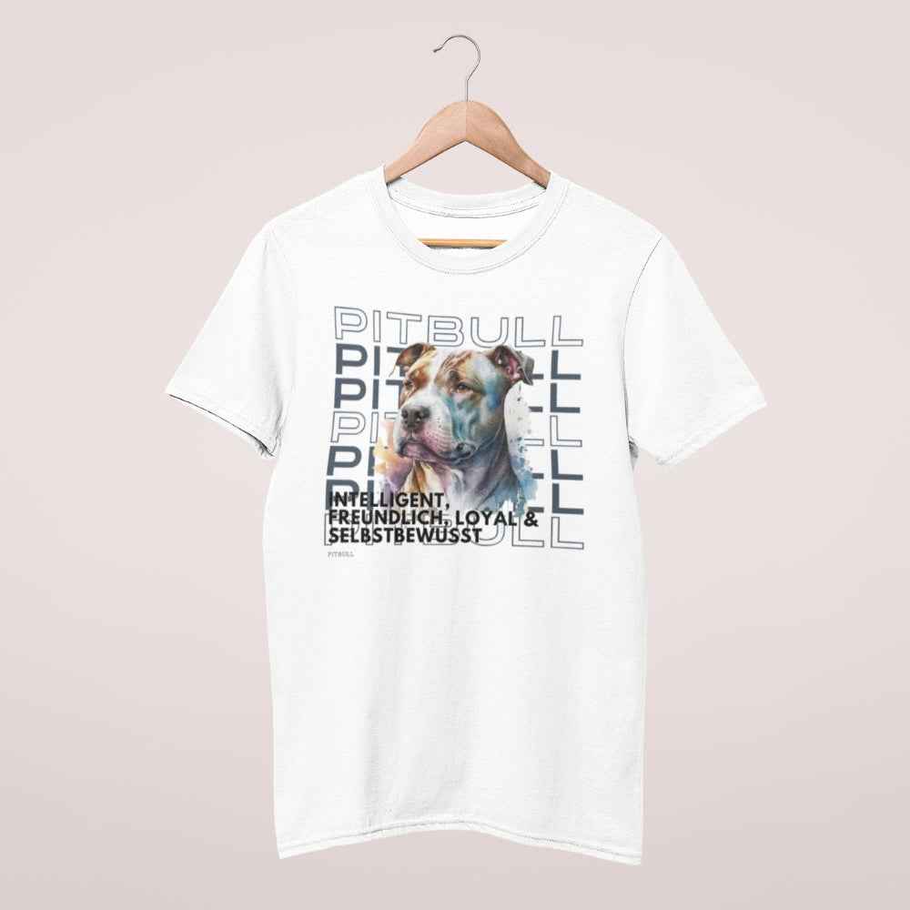 Pitbull Rasseportrait, Unisex T-Shirt