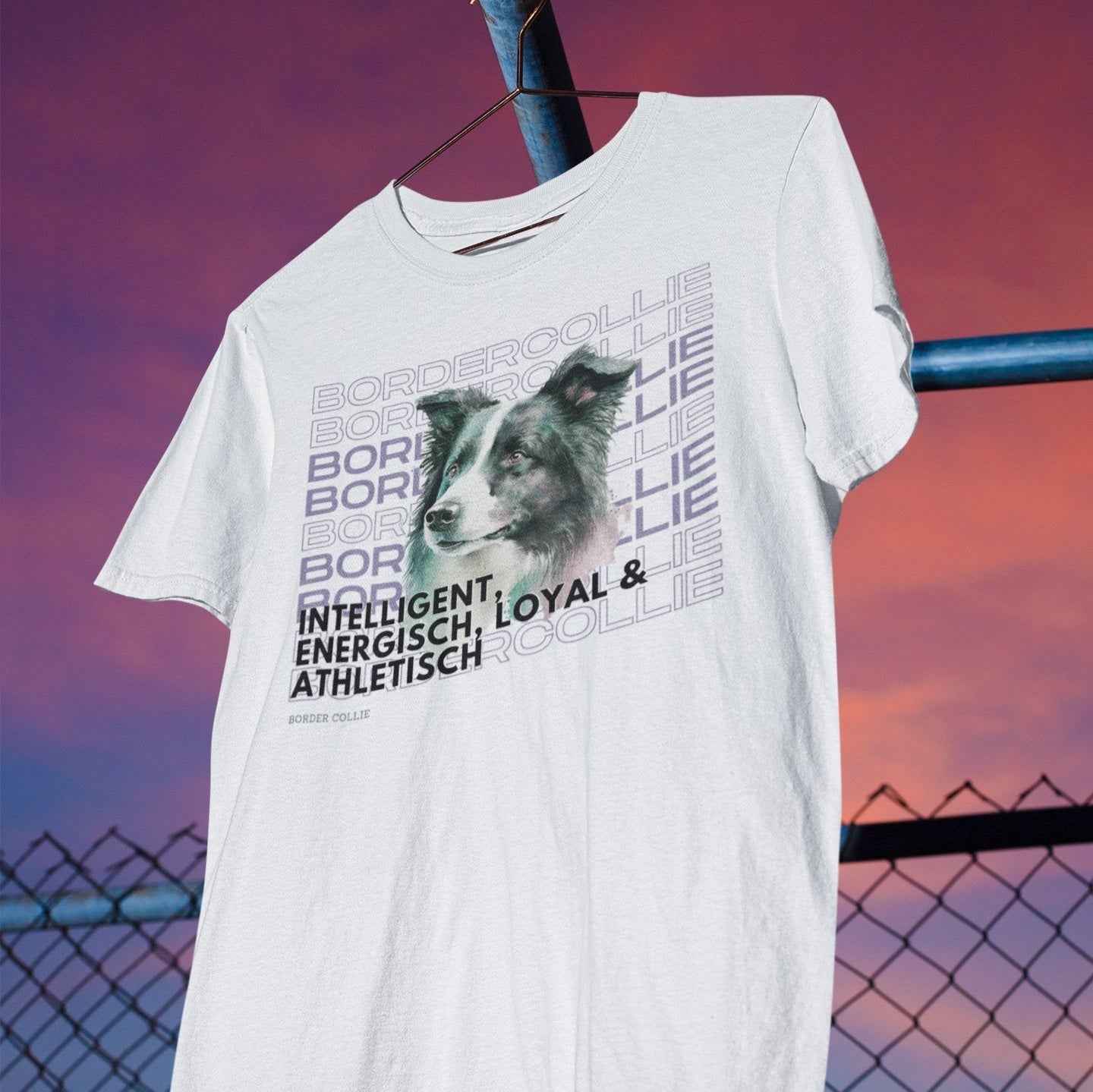 Unisex T-Shirt; Border Collie Rasseportrait