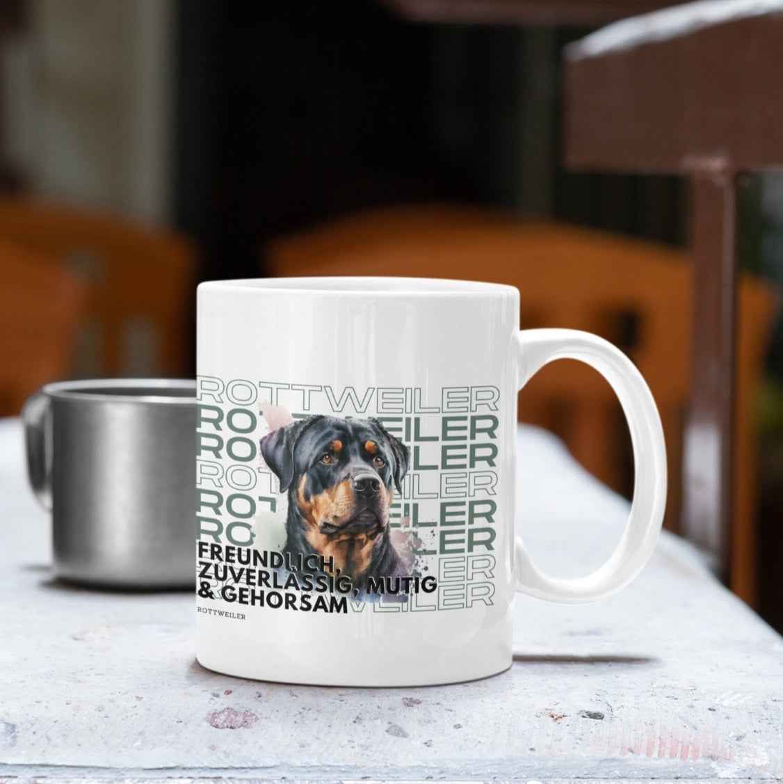 Hundemotiv Rottweiler, Keramiktasse