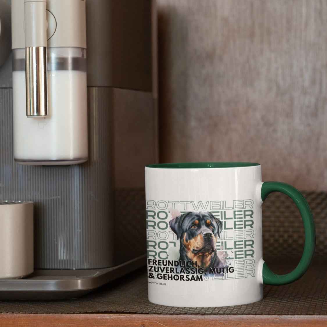 Hundemotiv Rottweiler, Keramiktasse