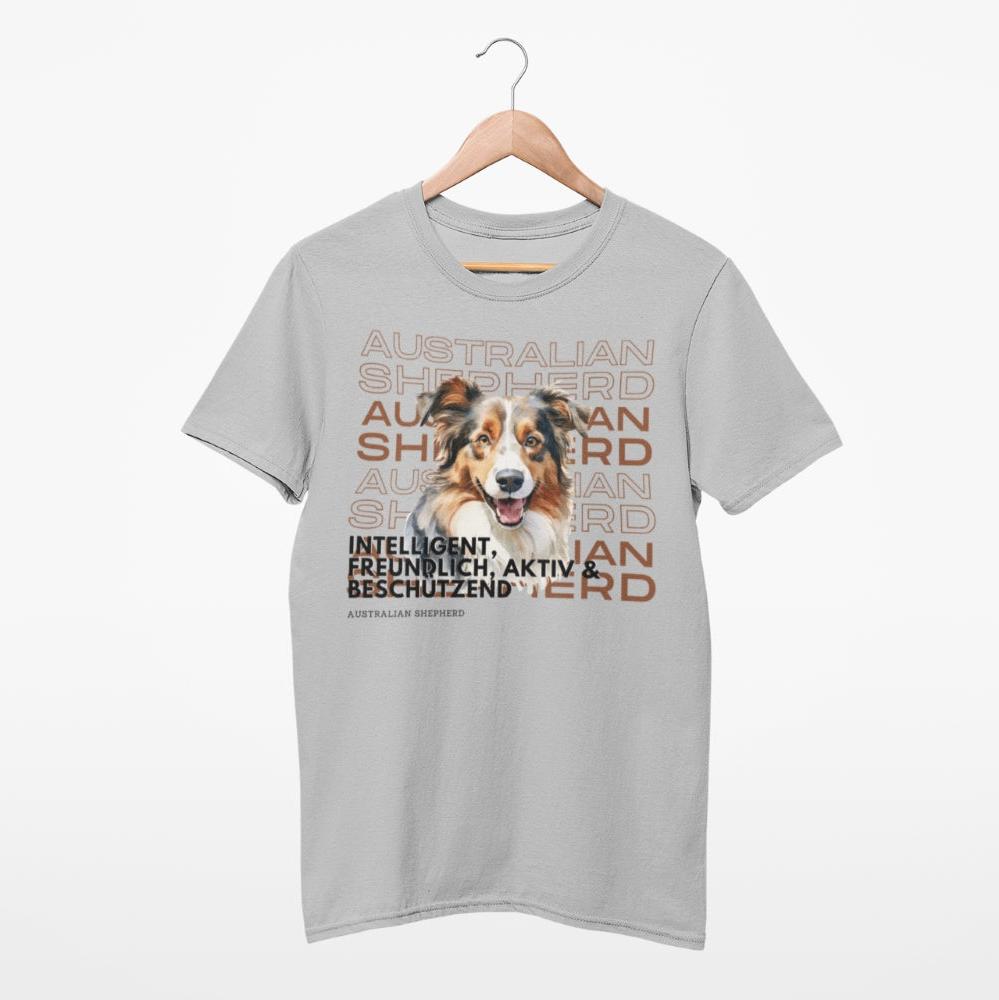 T-Shirt Australian Shepherd hellgrau