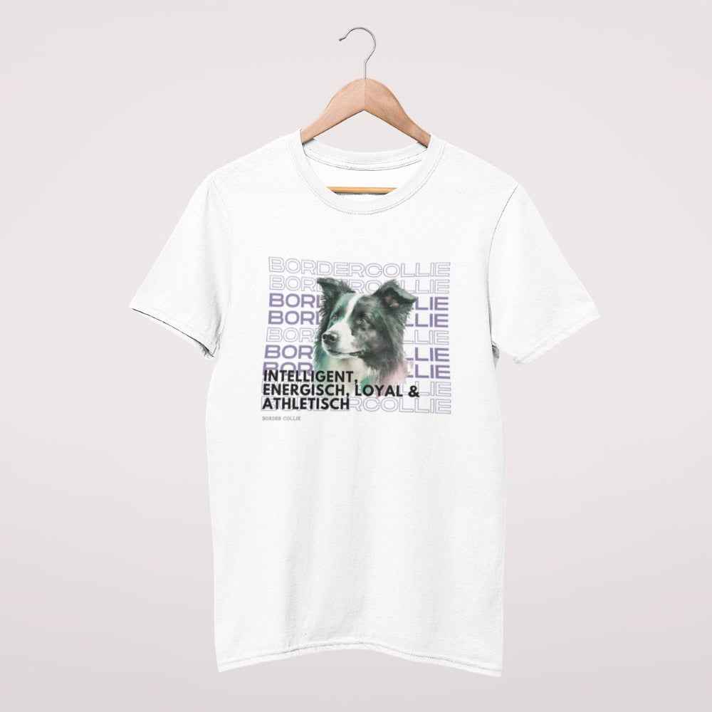 Unisex T-Shirt; Border Collie Rasseportrait