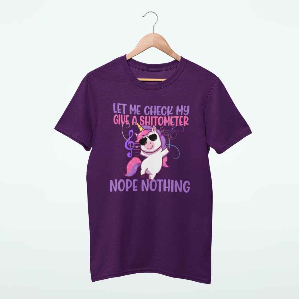 Unisexshirt, Statement-Shirt mit Einhorn Motiv "Shitometer"