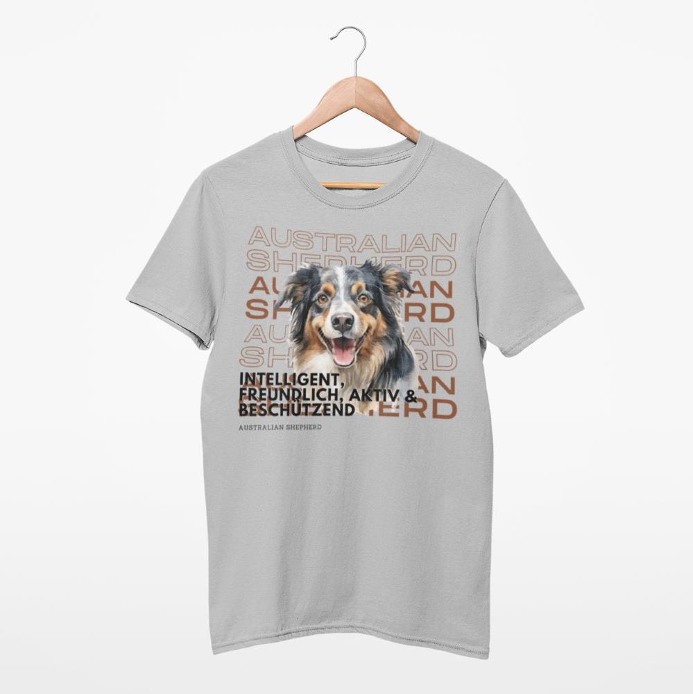 T-Shirt Australian Shepherd hellgrau