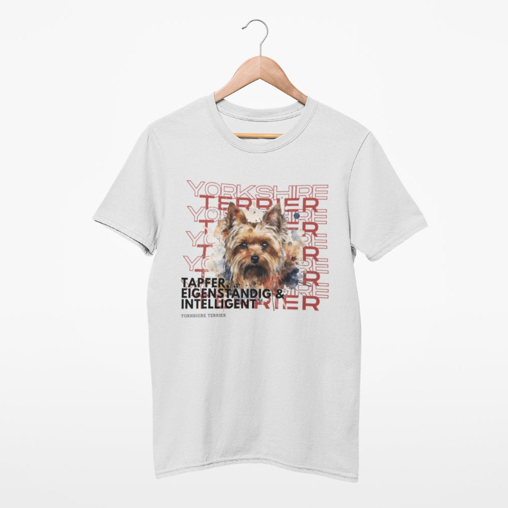Yorkshire Terrier Shirt, T-Shirt für Yorkie Besitzer, Hellgraues Shirt