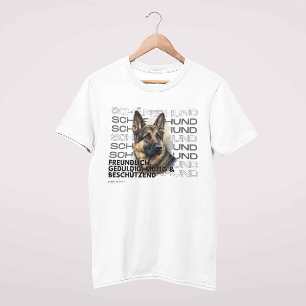 Unisex Shirt, "Schäferhund" Motiv-Shirt Hunderasse