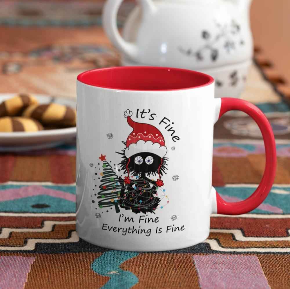 Lustige Weihnachtstasse, Katzenmotive
