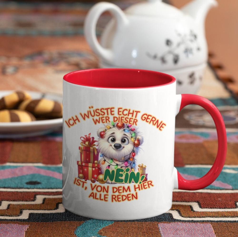 lustige und süße weihnachtstasse für hundefreunde