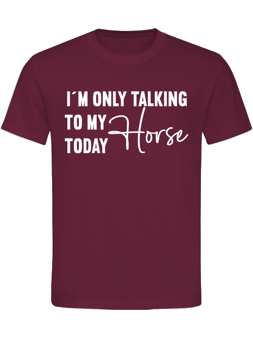 Unisex T-Shirt "only talking to my horse today" für Reiter-/innen