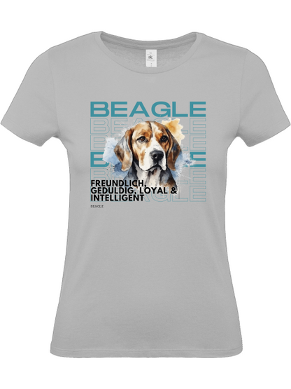 Dameshirt Motiv Rasseportrait Beagle/Hundemotiv